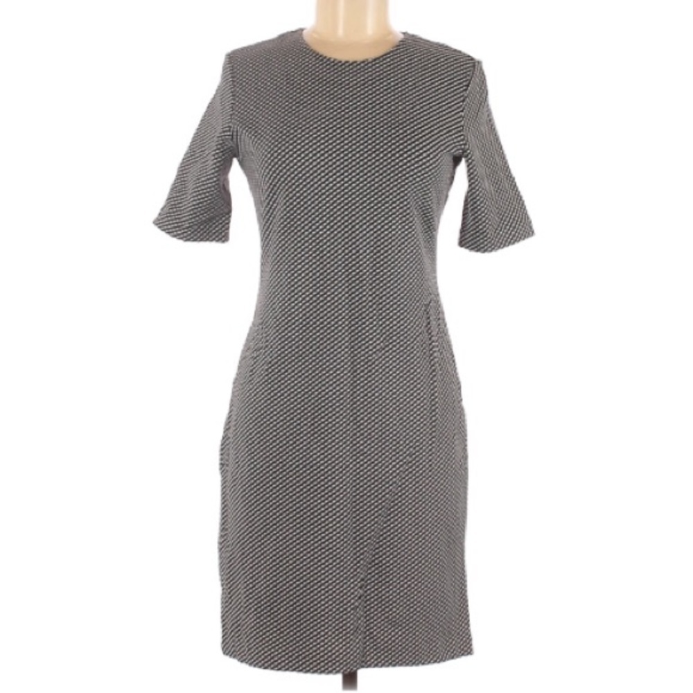 Theory Black and White Patterned Dress